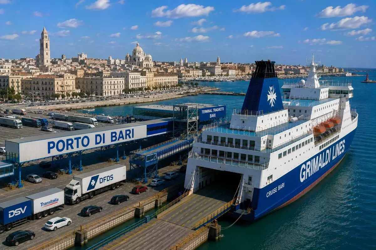 Bari λιμάνι πλοίων σε νότια Ιταλία